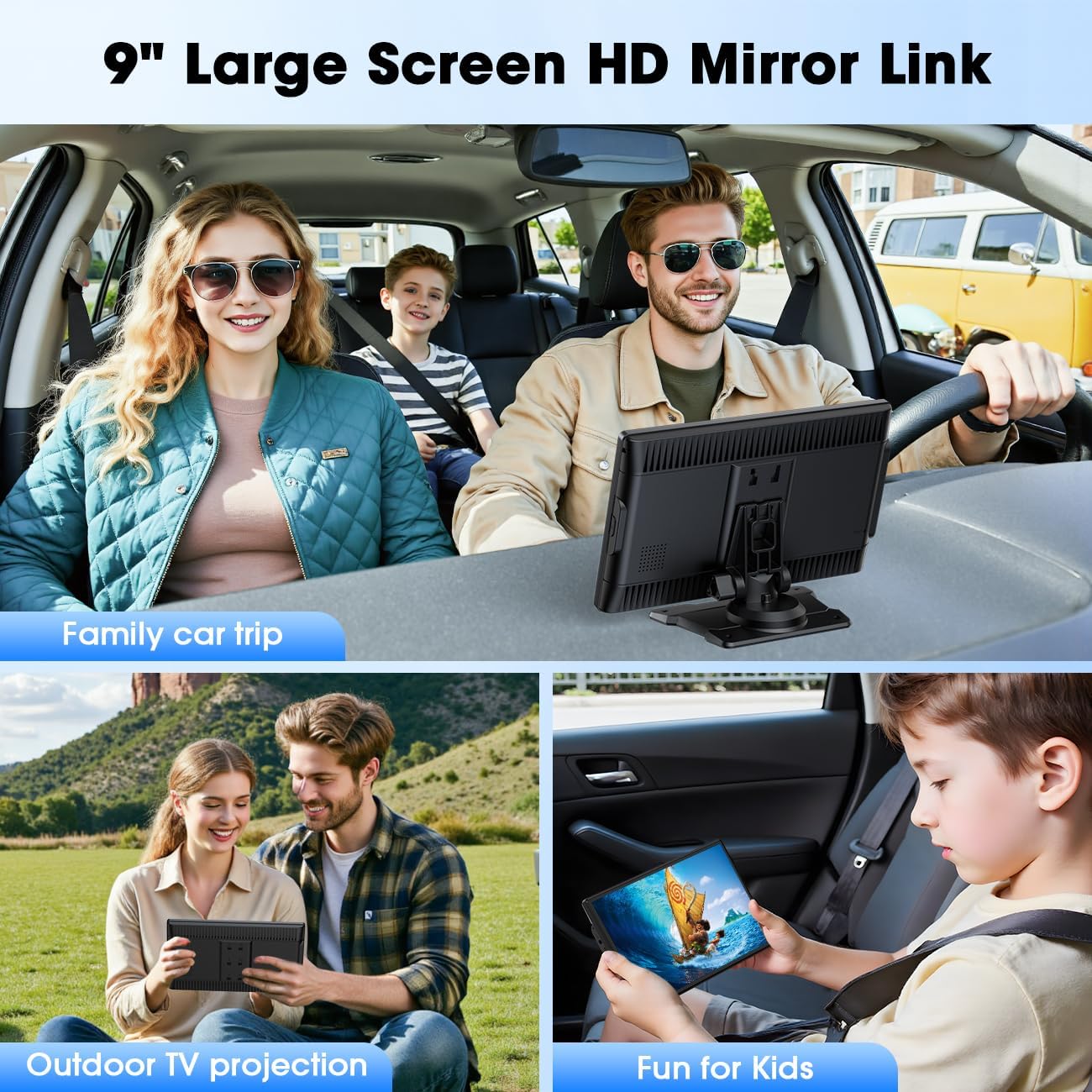 Thumbnail 4 de Topexplore 9-Inch Wireless CarPlay & Android Auto Car Screen with Bluetooth, Mirror Link, and Voice Control