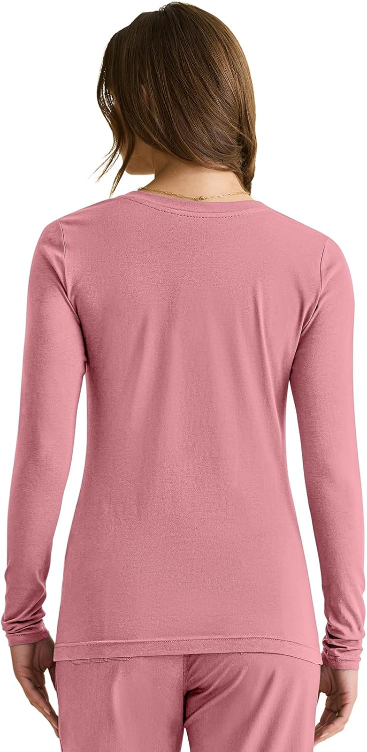 Thumbnail 6 de Healing Hands Melissa Women's Long-Sleeve Underscrub Top, Cotton-Blend Stretch Knit