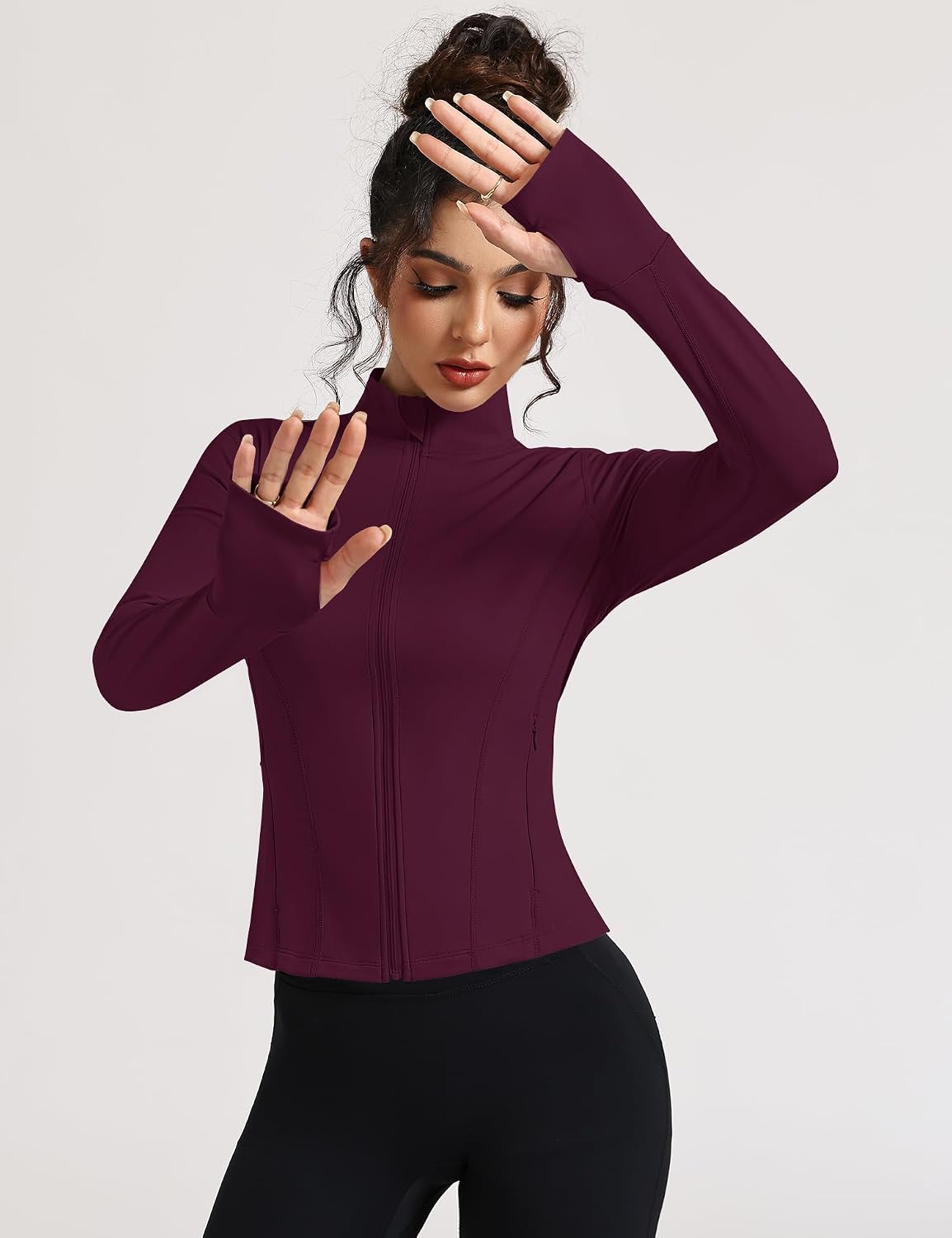 Detalle de Women's Workout Jacket, 85% Polyester / 15% Spandex