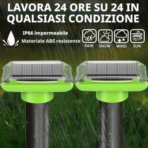 Thumbnail 1 de Queath Repellente Solare per Talpe e Roditori – 4 pezzi, protezione giardino e campeggio