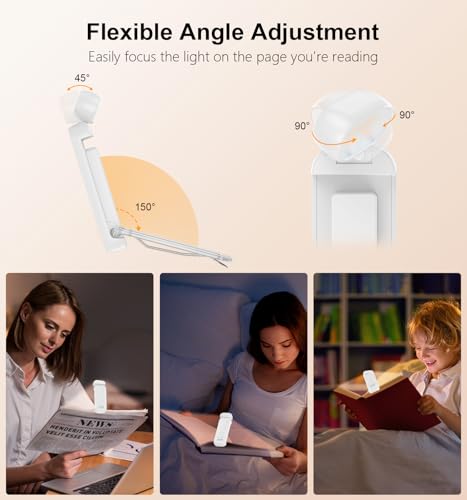Detalle de Gritin Luz de Lectura con Pinzas Recargable: versátil, ocularmente suave y portable