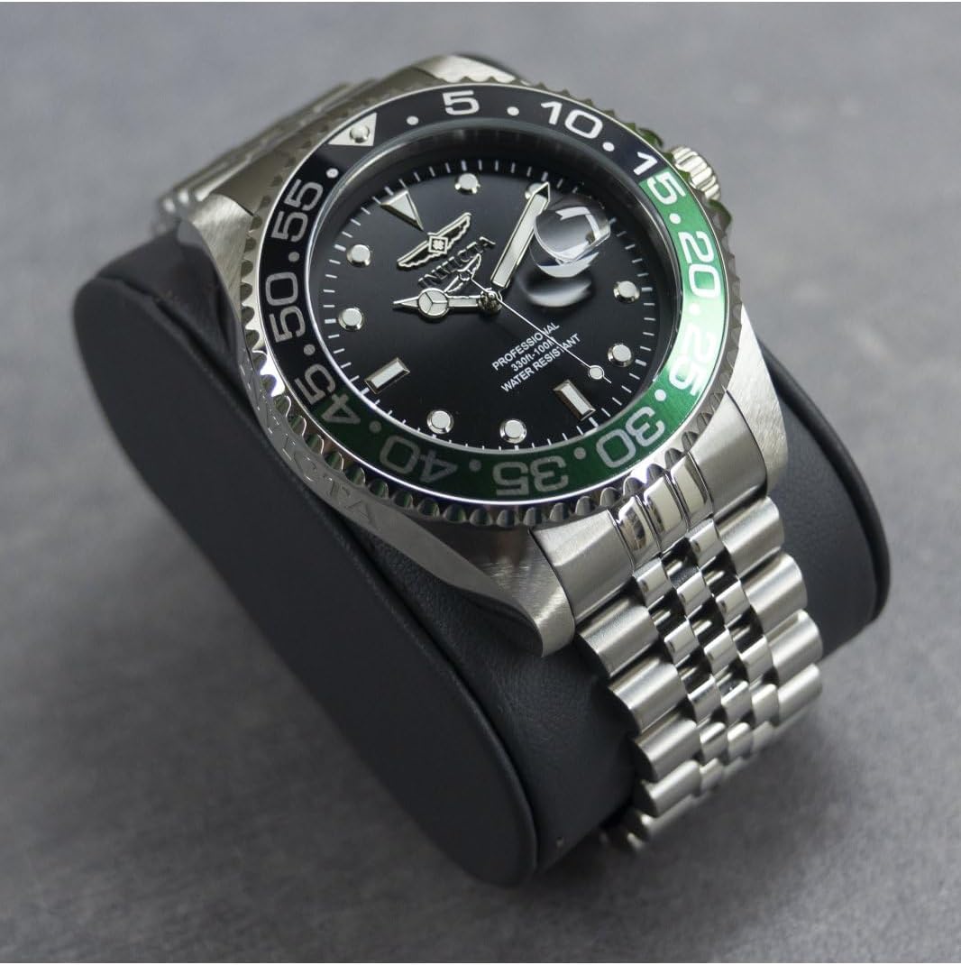Detalle 2 de Invicta Pro Diver 48387 Herren Uhr – 47 mm Edelstahl, schwarzes Zifferblatt, Quarzwerk, wasserdicht 10 bar