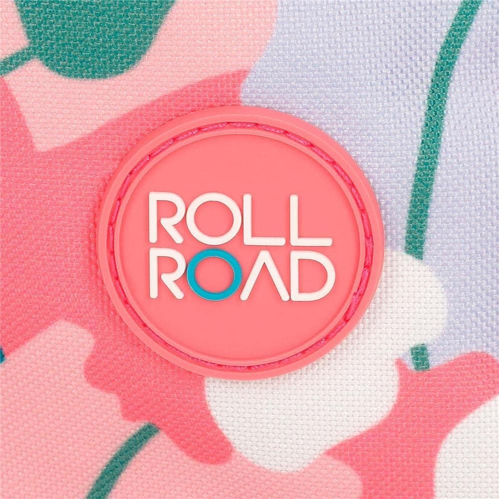 Detalle de ROLL ROAD Fiore Prezioso – Astuccio doppio in poliestere, rosa, 22x10x7 cm