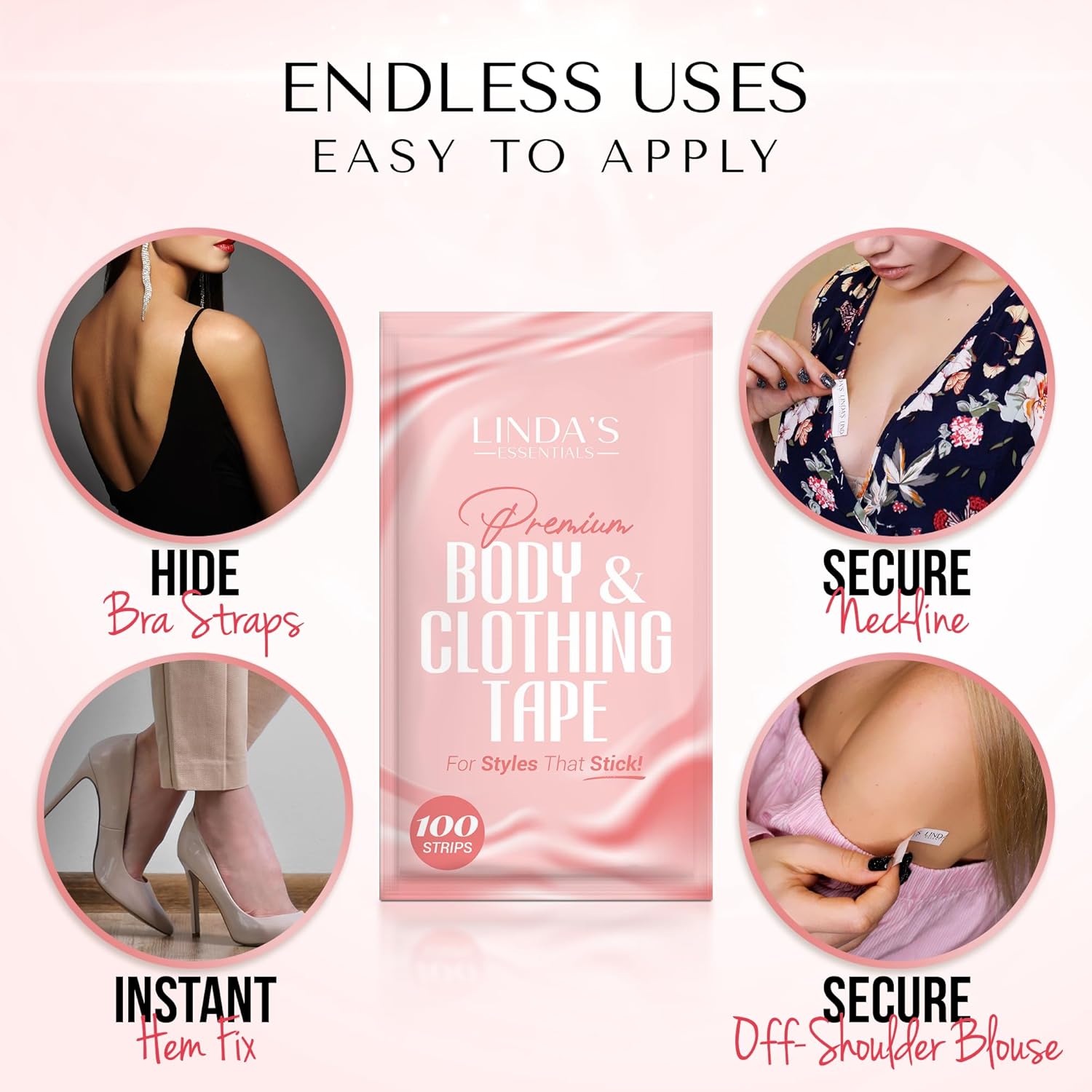 Detalle de Linda's Essentials Double Sided Body Tape and Fashion Tape