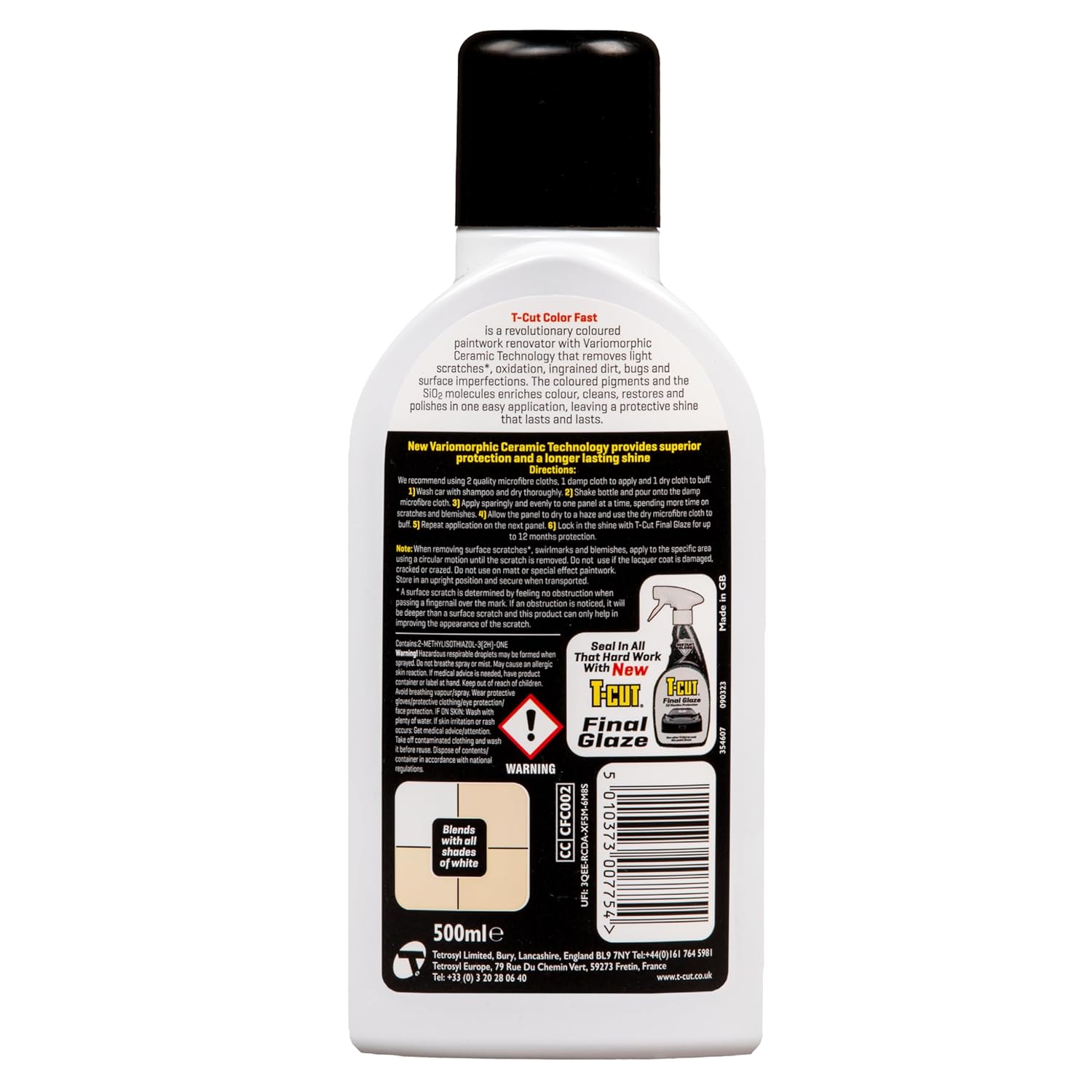 Detalle 2 de T-Cut Couleur Rapide Céramique Blanc 500 ml – Nettoyage, restauration et brillance pour votre voiture