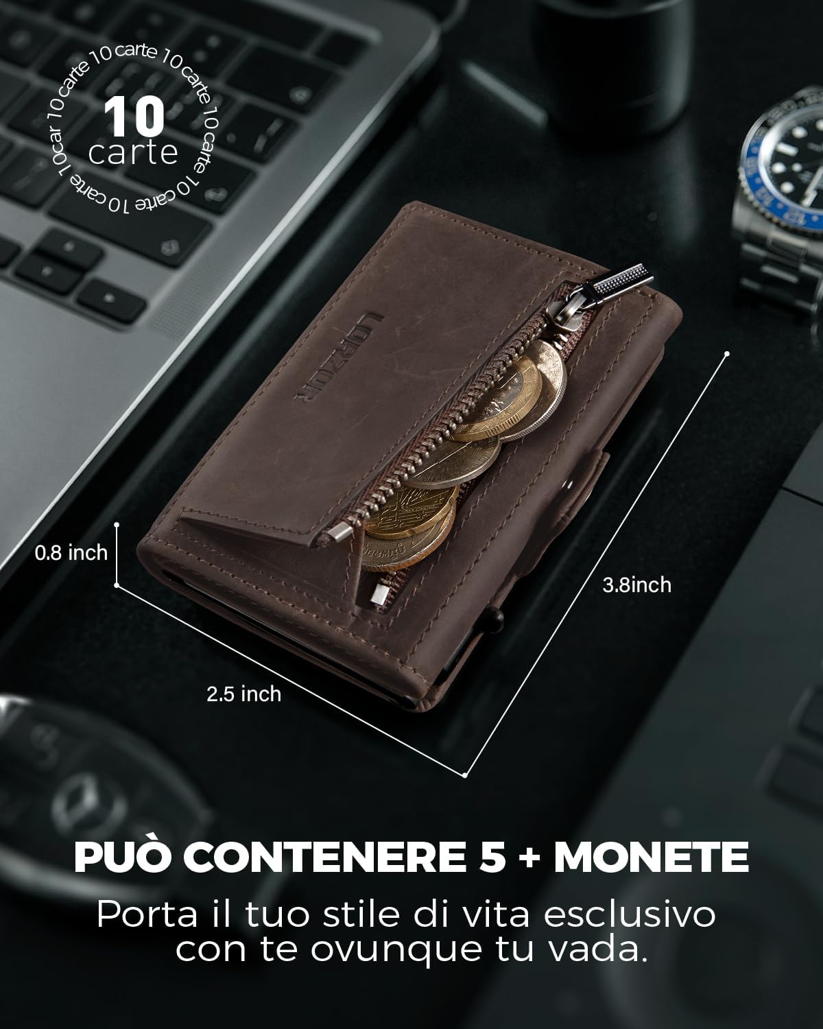 Thumbnail 5 de LORZOR Portafoglio Airtag Slim 9,6x6,5x2 cm