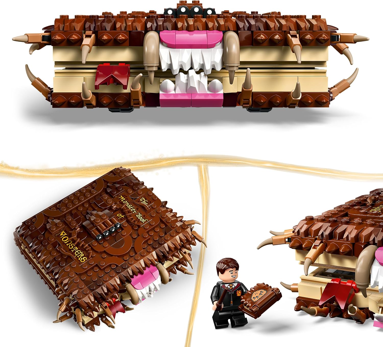 Detalle de LEGO Harry Potter Il Libro Mostro dei Mostri Azzanna-te: il set interattivo 76449 con Neville Longbottom