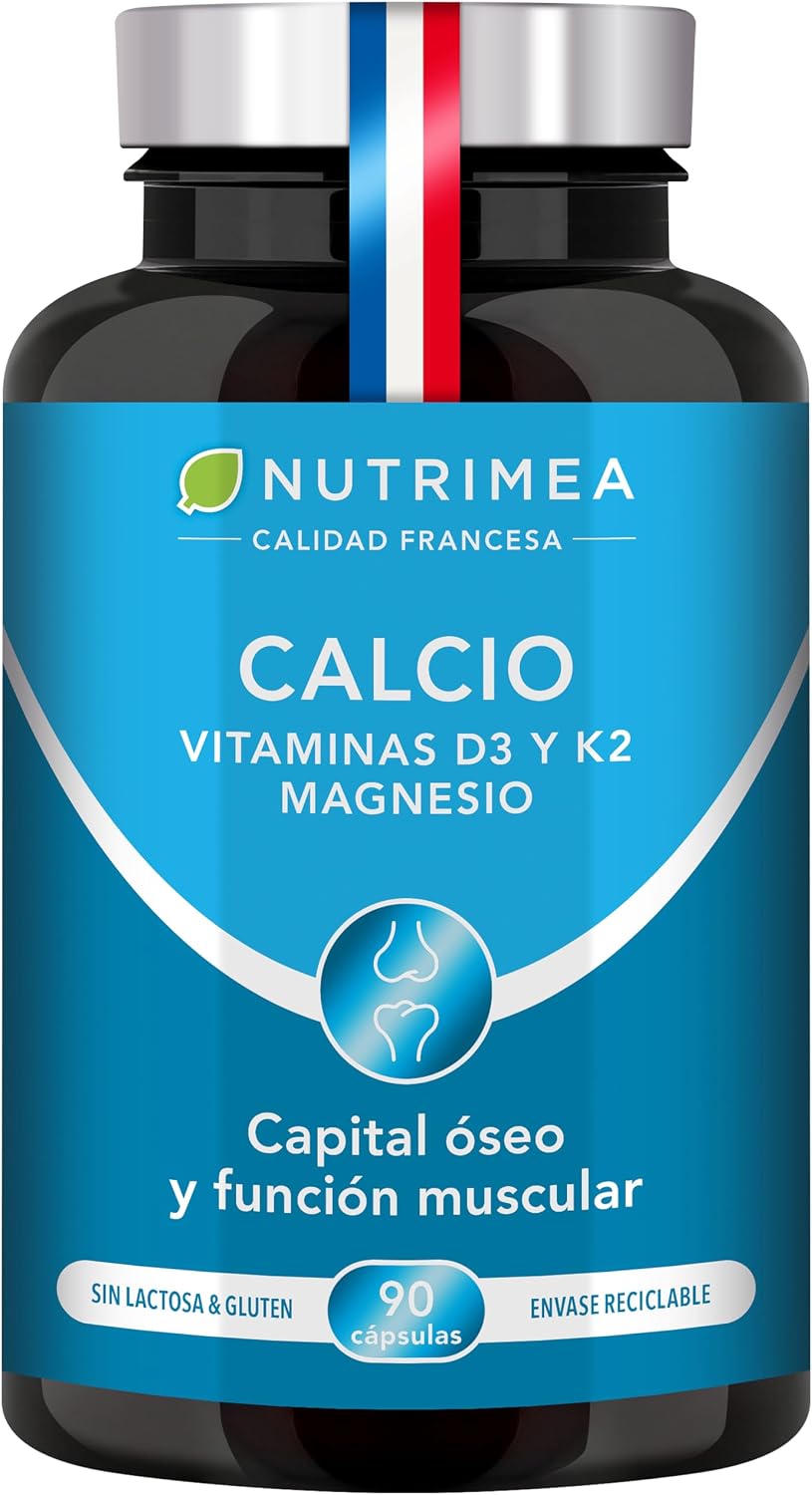 Detalle de Calcio Magnesio Vitamina D3 K2 90 cápsulas