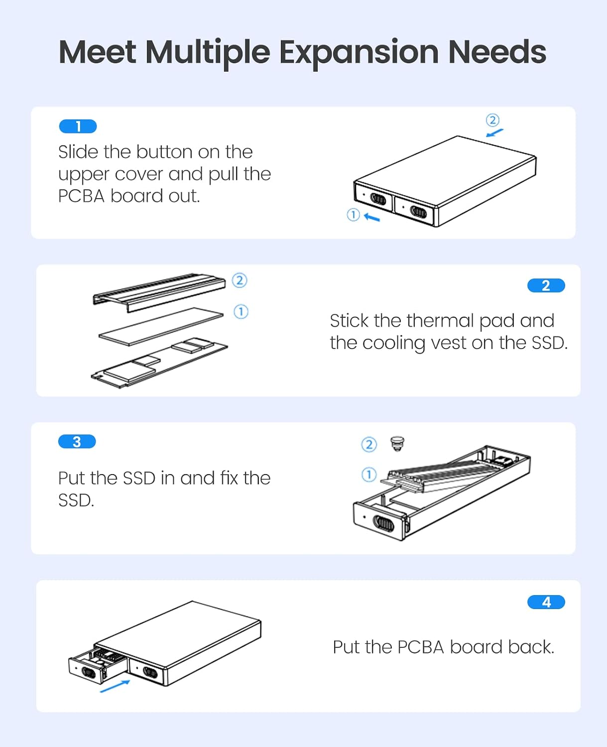 Thumbnail 5 de ORICO AM2-2S Carcasa Dual M.2 SSD USB-C