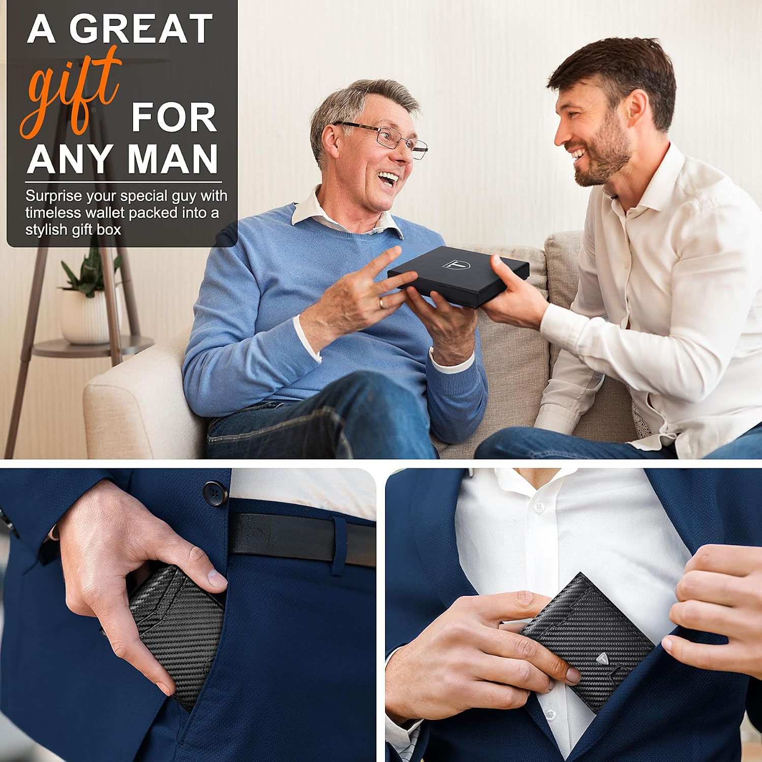 Thumbnail 6 de Tomylv Mens Wallets Slim RFID 13-card