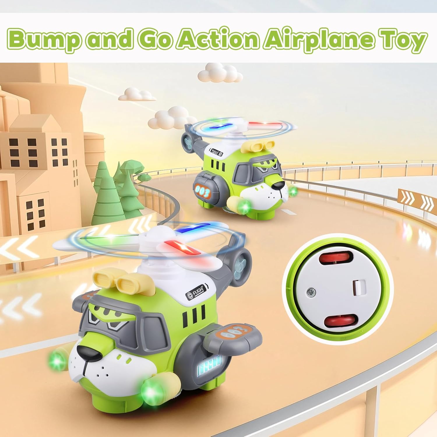 Detalle de victob Helicopter Toy for Kids with Lights & Sounds