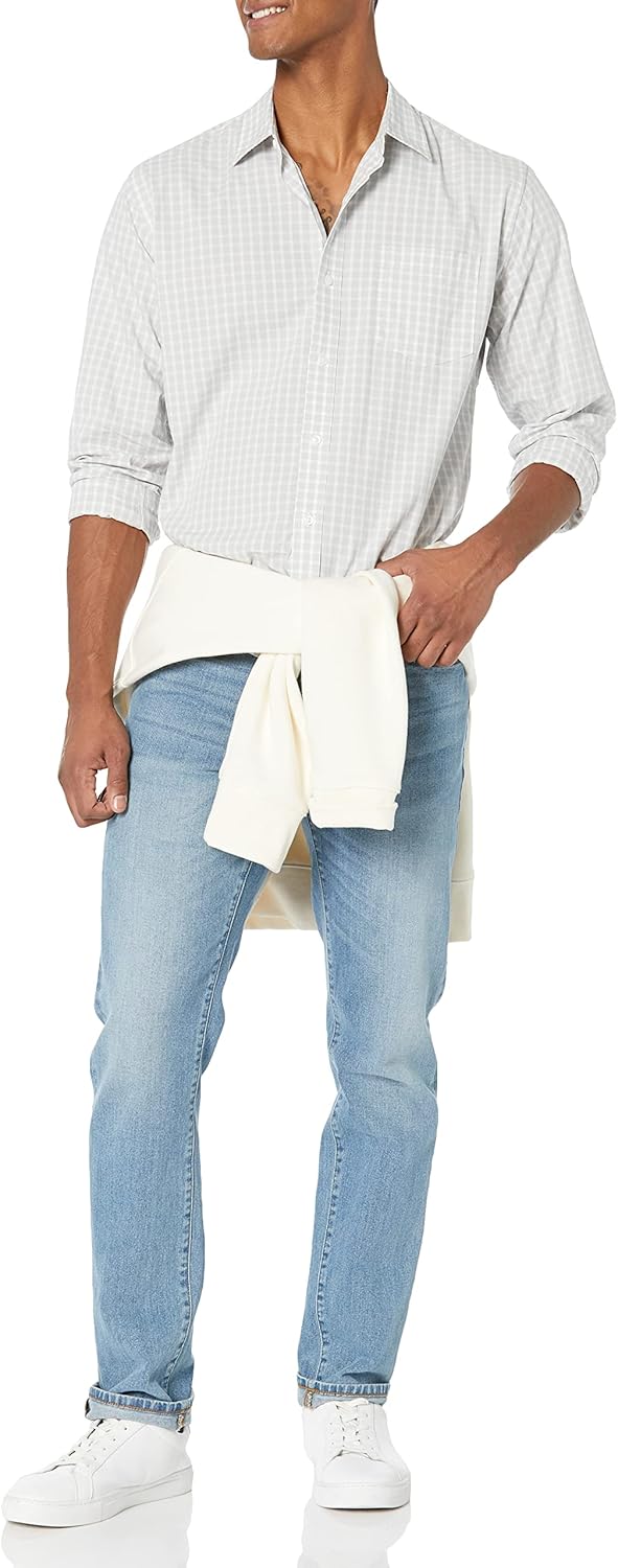 Thumbnail 3 de Amazon Essentials Uomo Camicia casual in popeline a maniche lunghe, vestibilità regular