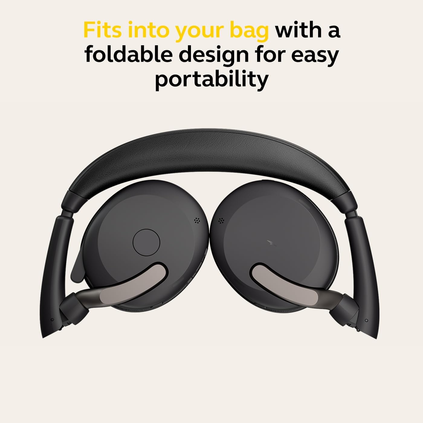 Detalle 1 de Jabra Evolve2 65 Flex Wireless Stereo Headset with Bluetooth (Black) + Link 380 USB-C adapter