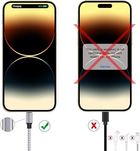 Thumbnail 5 de TAKAGI iPhone Charger: Lightning Cable 3-Pack, 6 ft, MFi Certified