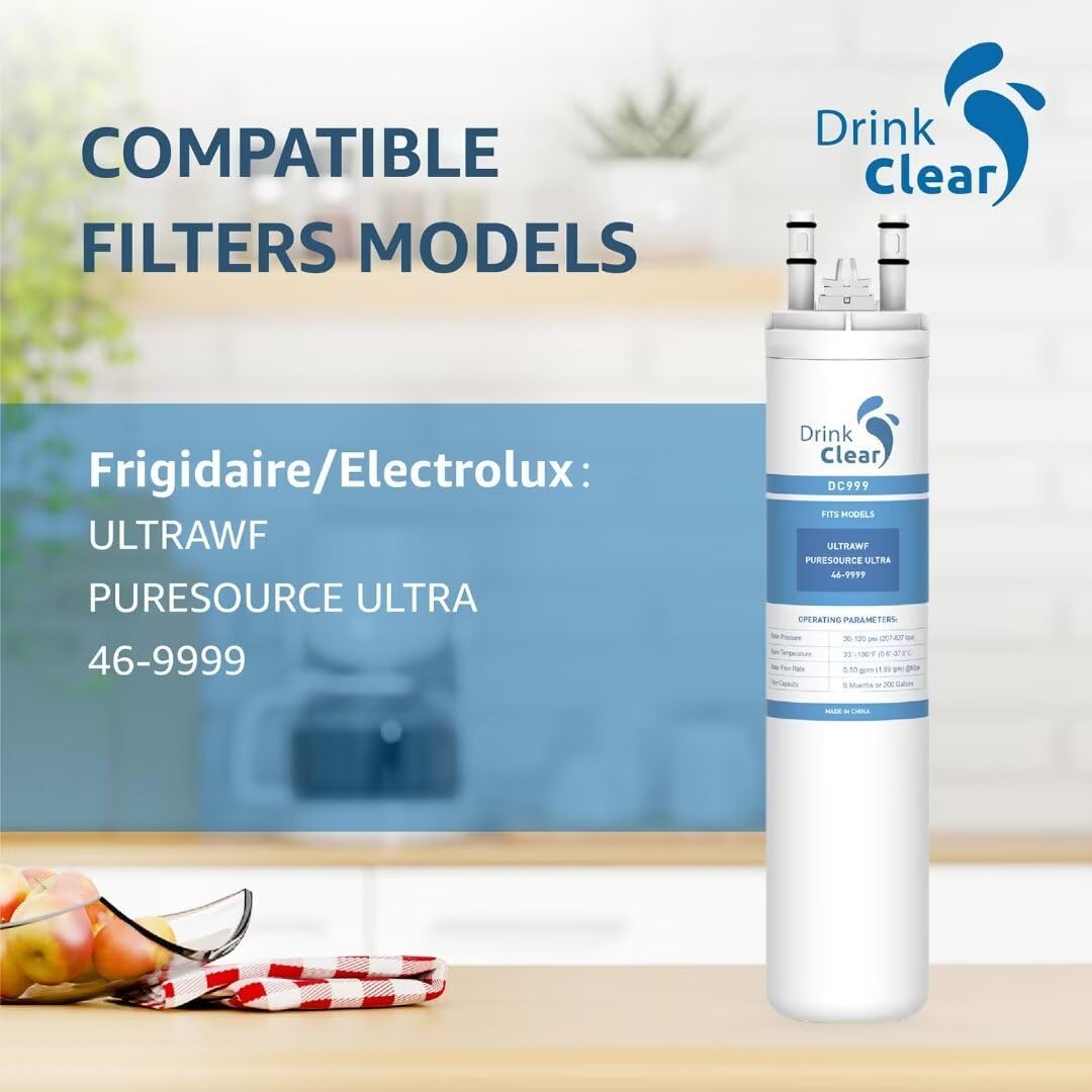 Detalle de DRINKCLEAR BA9 (DC999) Refrigerator Water Filter, 3-Pack for ULTRAWF