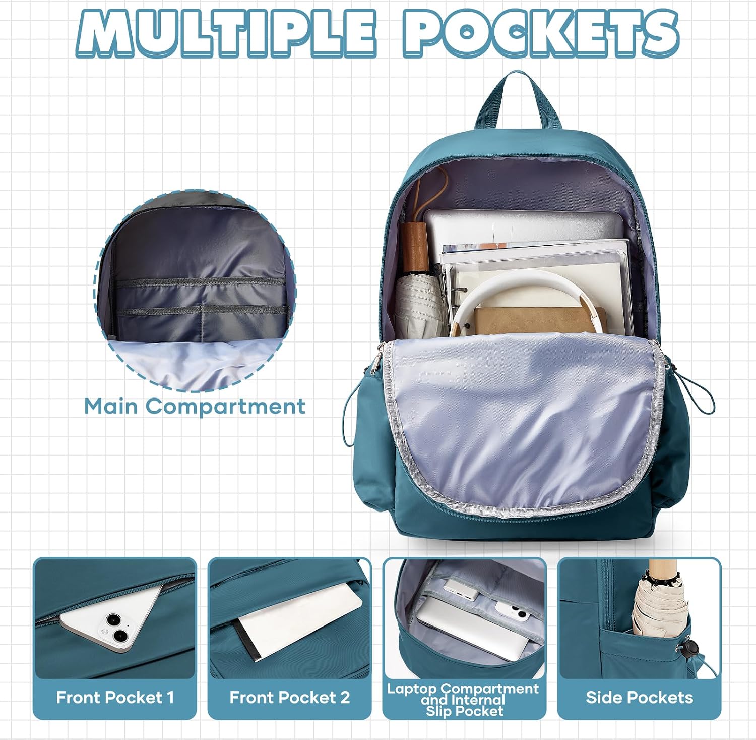 Thumbnail 3 de WEPLAN School Backpack 45x34x14 cm