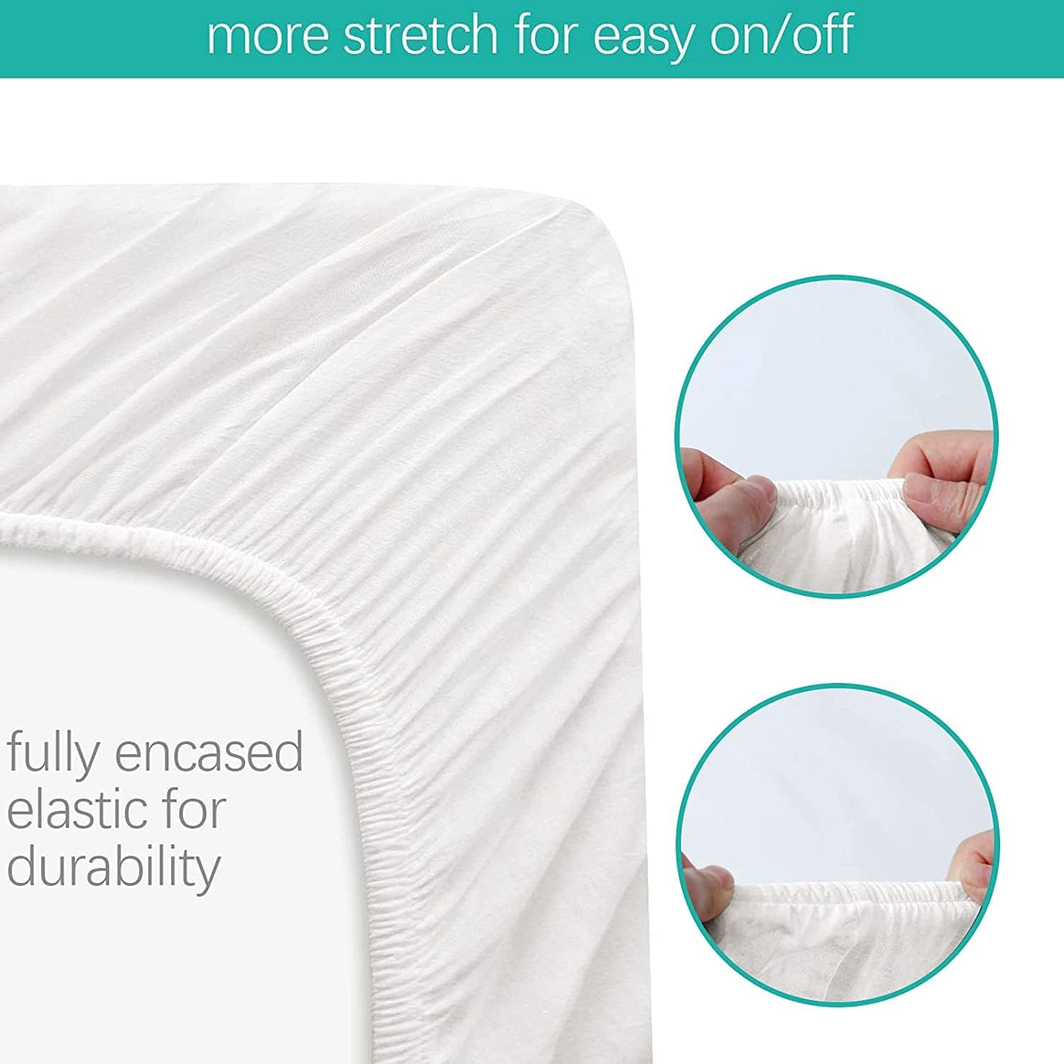 Thumbnail 1 de 100% Cotton Crib Sheets Fitted