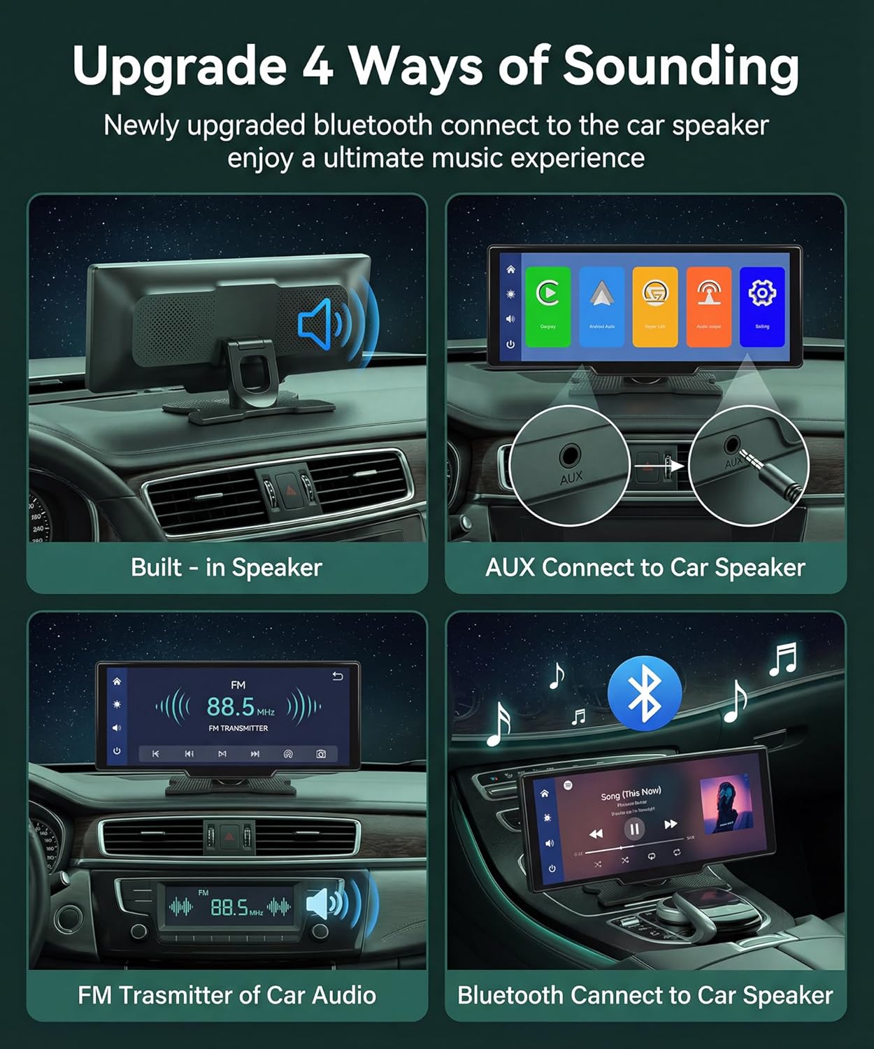Thumbnail 4 de Rimoody 10.26-Inch Wireless CarPlay & Android Auto Screen for In-Car Entertainment