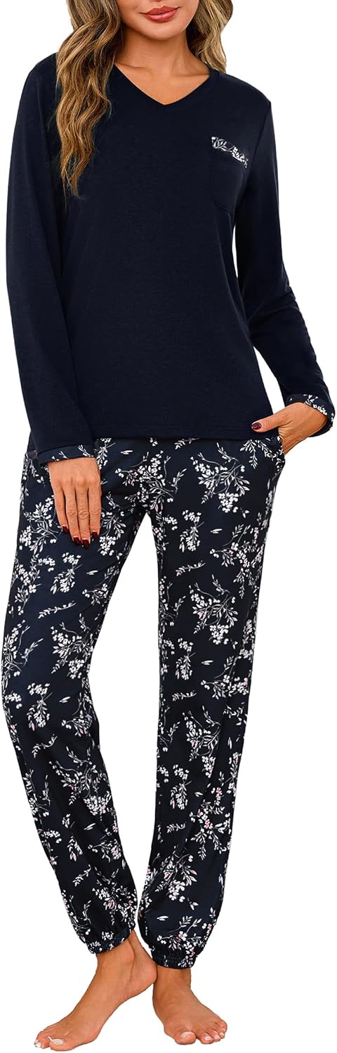 Thumbnail 4 de Jahetuul Pyjama Femme Hiver coton col V avec poches