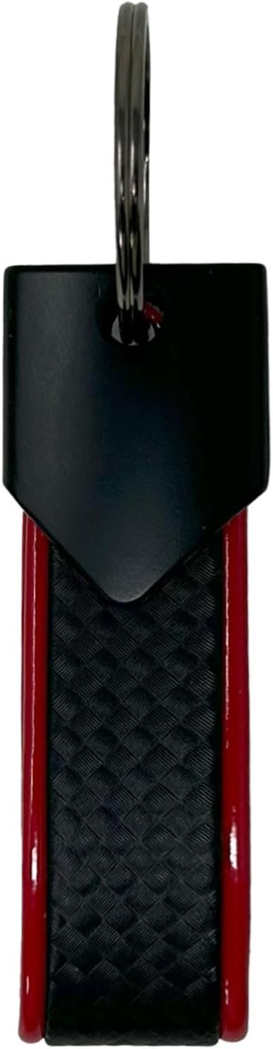 Detalle de Portachiavi per Auto Compatibile con Opel – Resistente e Duraturo, Chiusura con Anello, 90 x 20 mm, Rosso Logo Nero