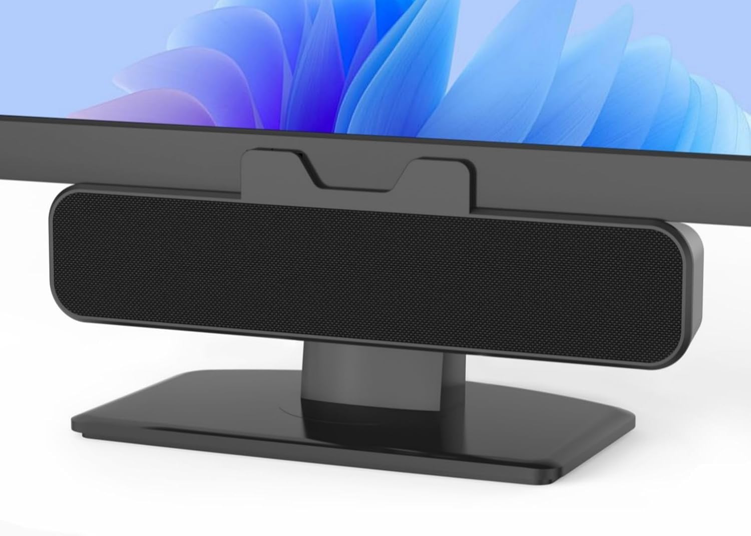 Detalle de Inwa PC-Lautsprecher USB A/C mit Monitor-Klemme (10 W) – Plug-and-Play für Schreibtisch, Lernen & Meetings