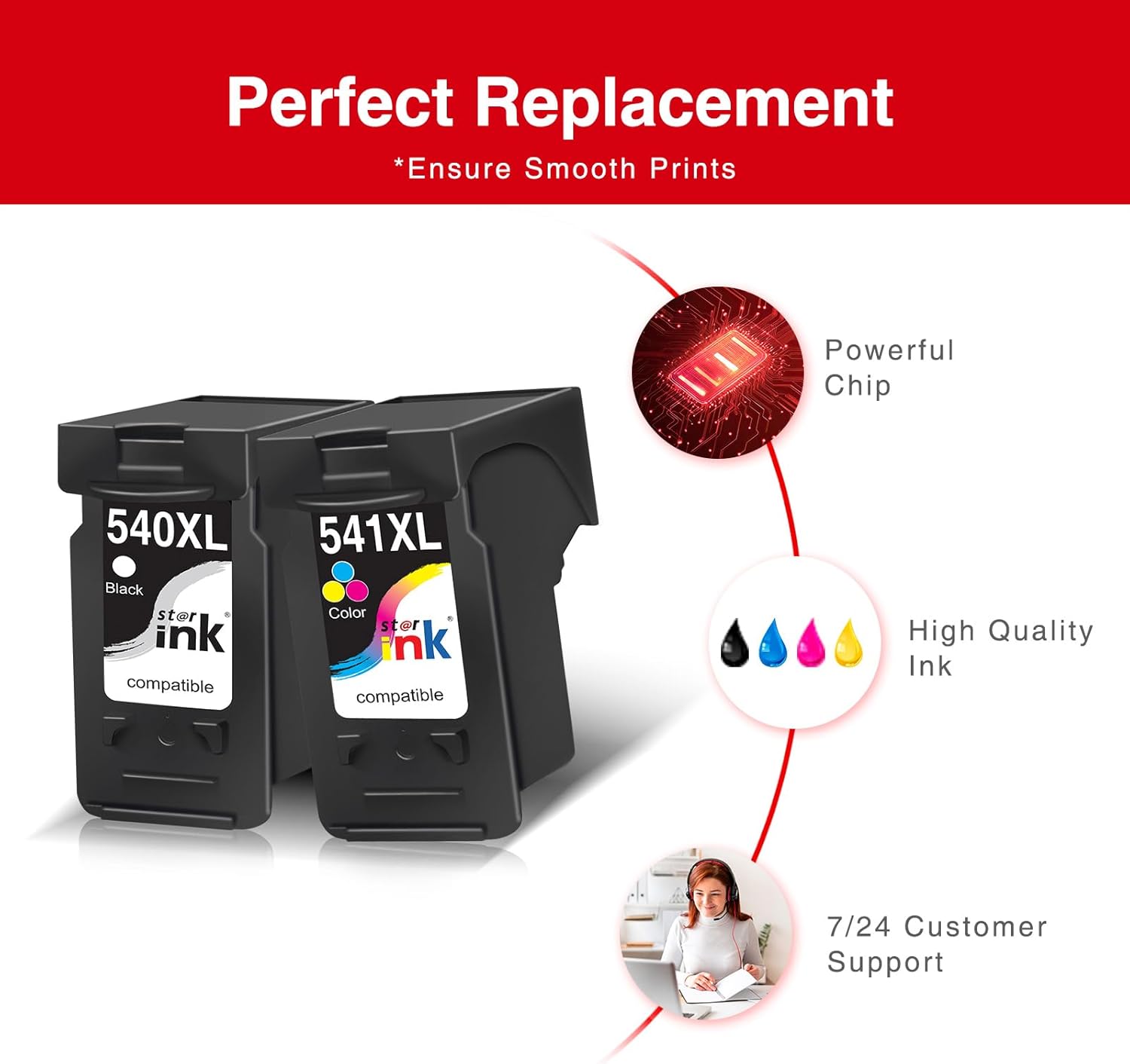 Thumbnail 4 de starink 540XL 541XL ink cartridges 630 pages