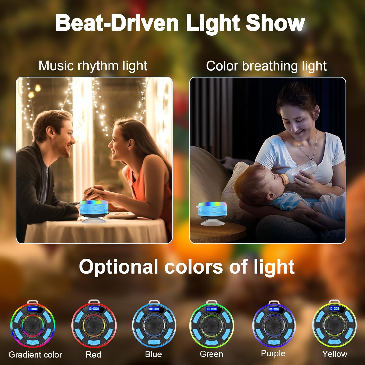 Thumbnail 6 de Bluetooth Shower Speaker with IPX7 Waterproof, Bluetooth 5.3 & HD Stereo Sound (IPX7 Suction Cup, Blue)
