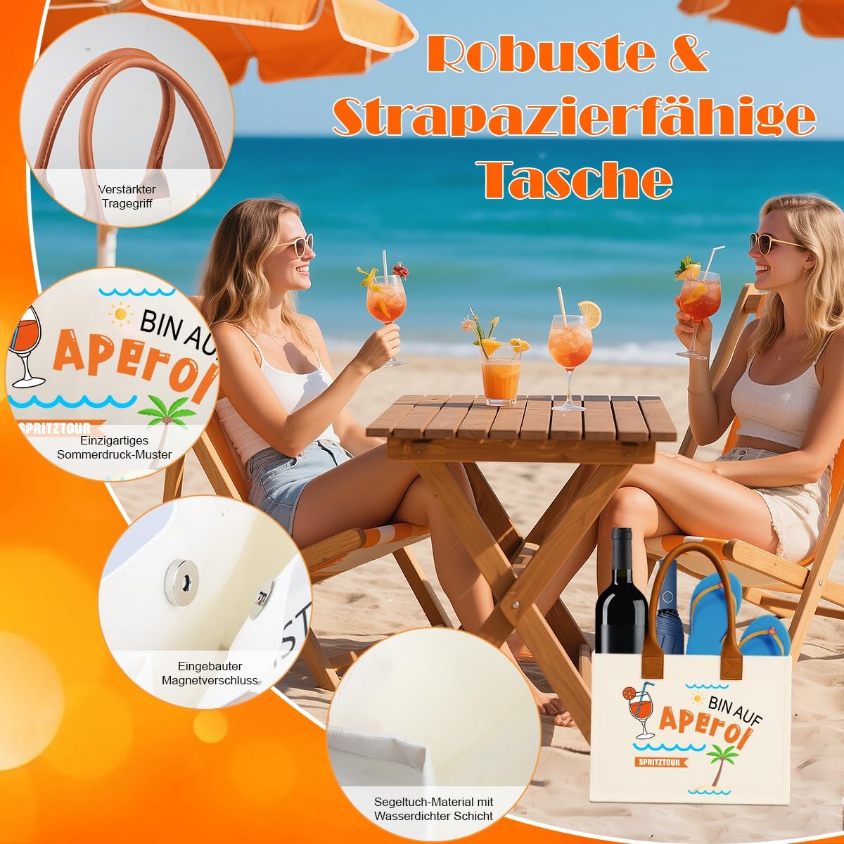 Thumbnail 4 de Szhhrxi Aperol Geschenk Tasche