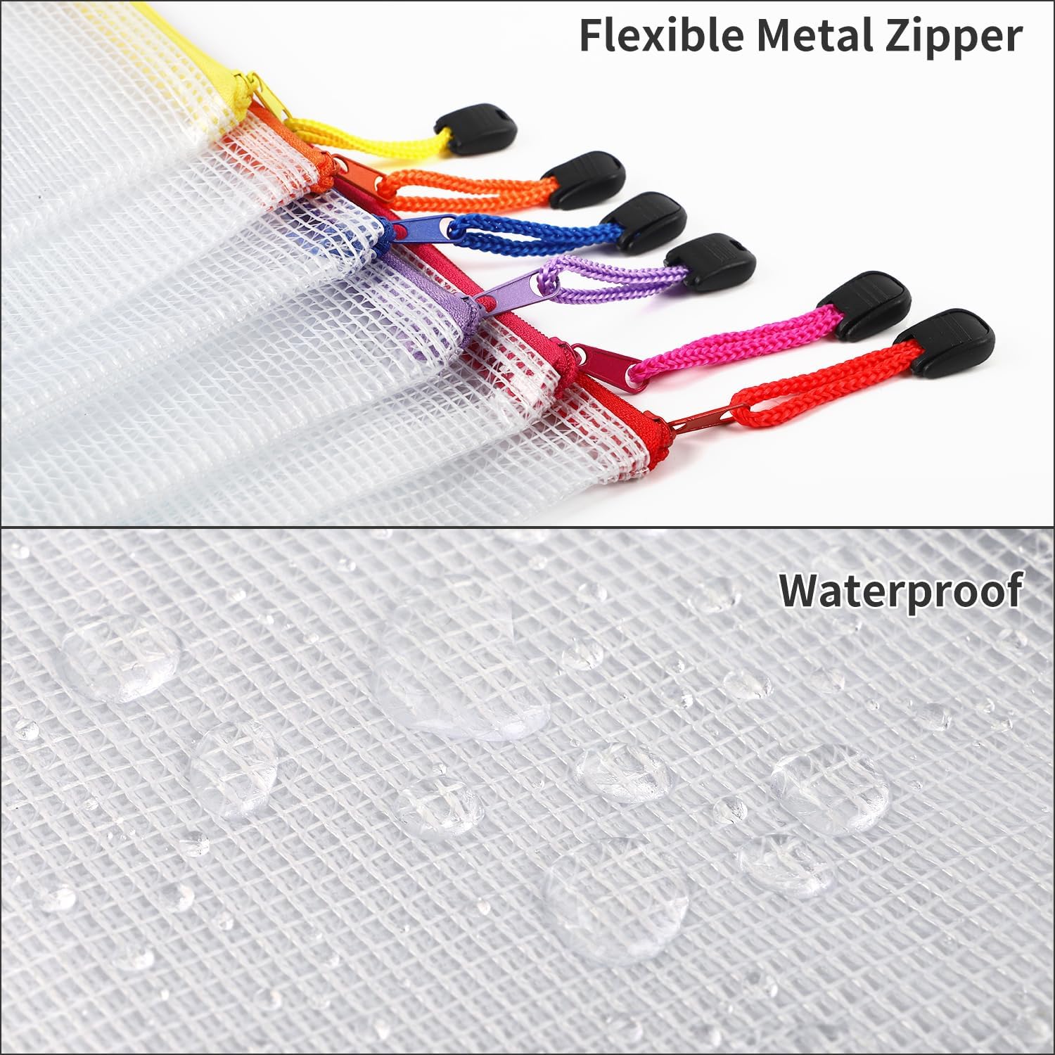 Detalle de EOOUT EOOUT2020043001 Mesh Zipper Pouch Bags, 30-Pack, 8 Sizes and Colors