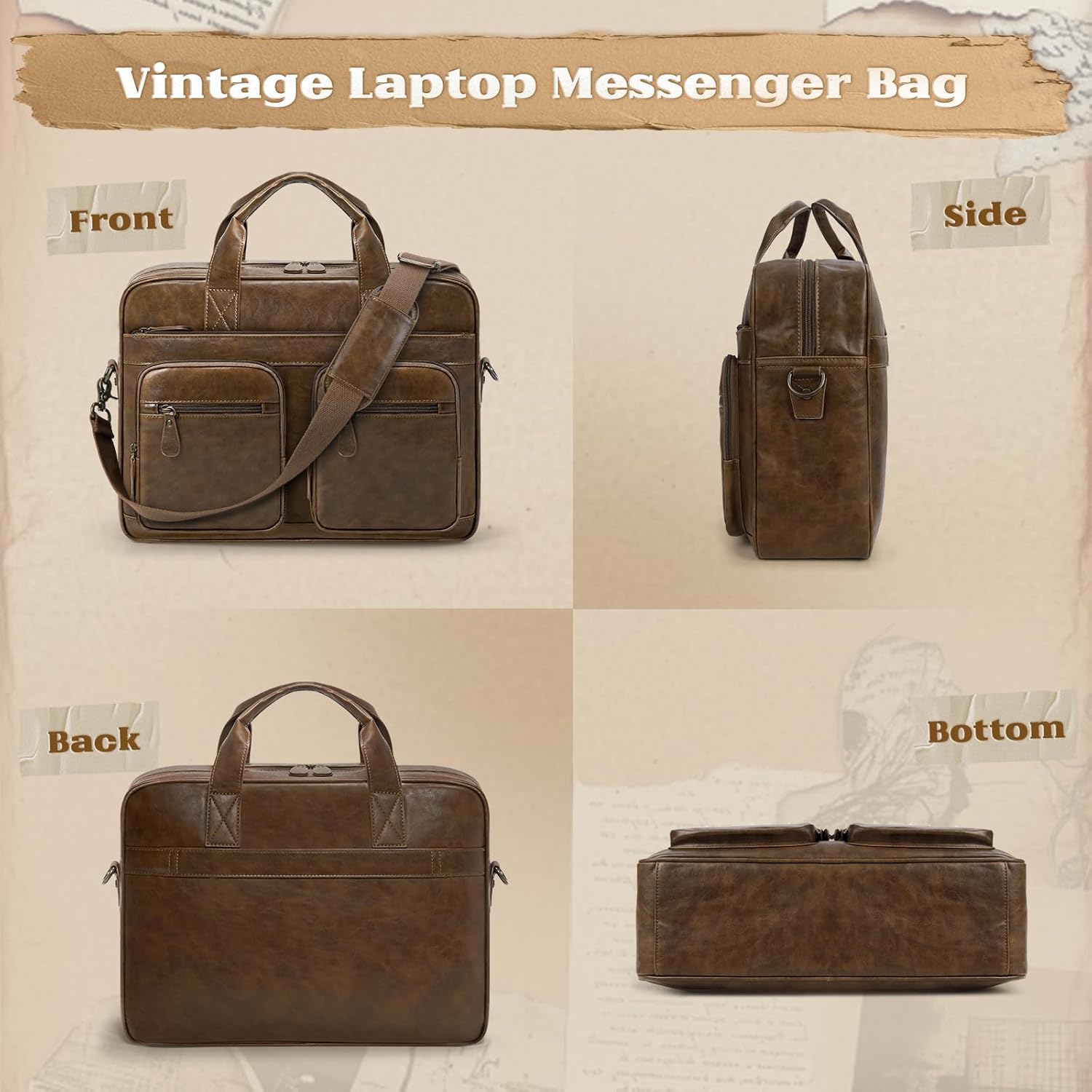 Thumbnail 6 de RAINSMORE Messenger Bag 15.6in Laptop