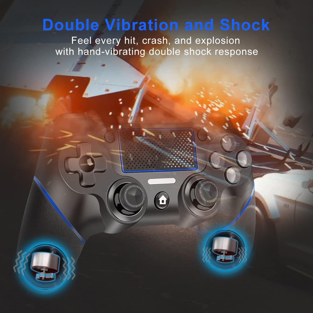 Detalle 2 de LATEC PS4 Controller Wireless mit Gyro, 600 mAh
