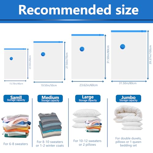 Thumbnail 1 de CKCLR Bolsas de Vacío para Ropa con Bomba Eléctrica (20 piezas, varios tamaños)