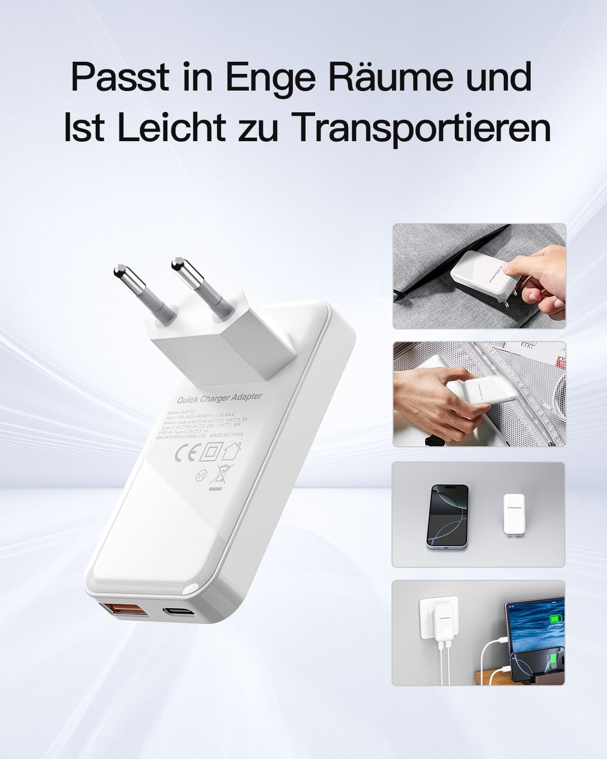 Thumbnail 4 de Elexlinco USB C Netzteil Ultradünn 20W PD