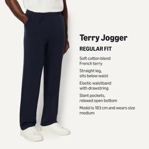 Thumbnail 2 de Amazon Essentials Men's Regular-Fit Soft Cotton Open-Hem Sweatpants, Navy (XS)