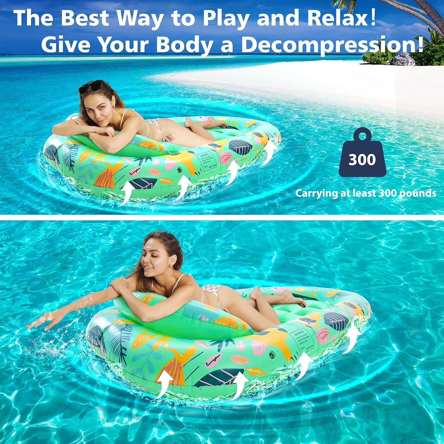 Detalle 2 de LUSARRYWILL Pool Float 2-Pack