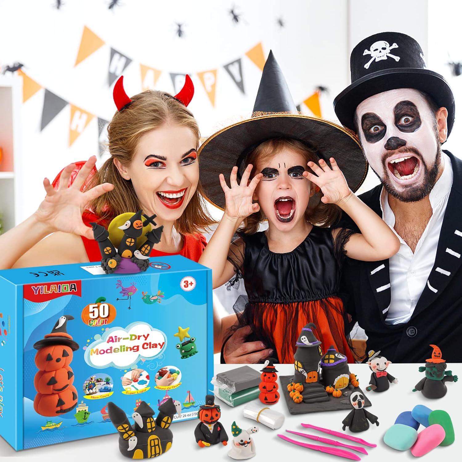 Thumbnail 6 de Air Dry Clay 50 Colours modelling kit 🎨