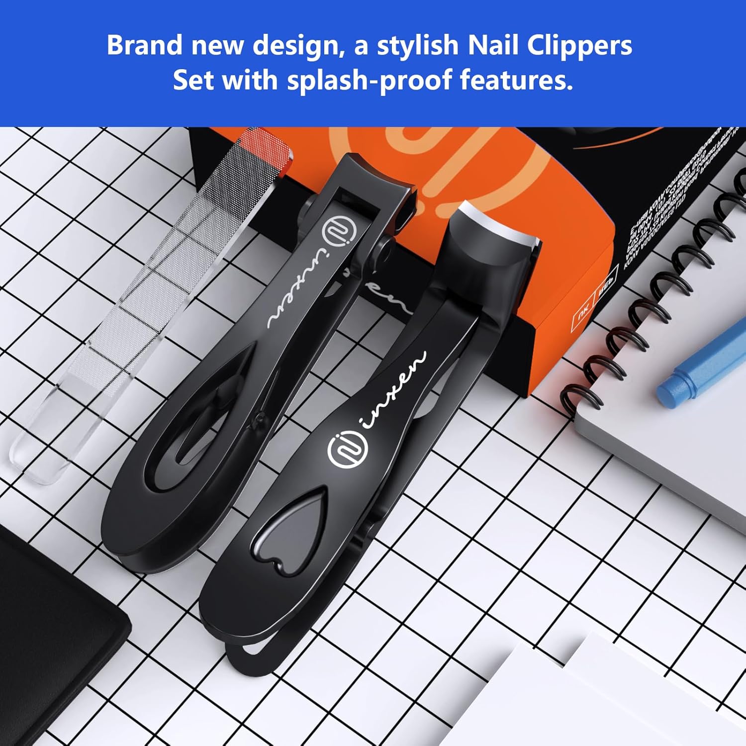 Detalle 2 de Premium Steel Wide Opening 3-Pack Toenail Clippers for Seniors