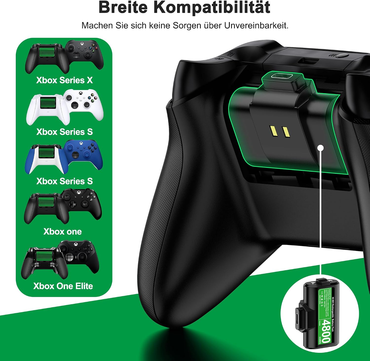 Thumbnail 4 de HELLCOOL Akku 4800 mWh für Xbox Controller