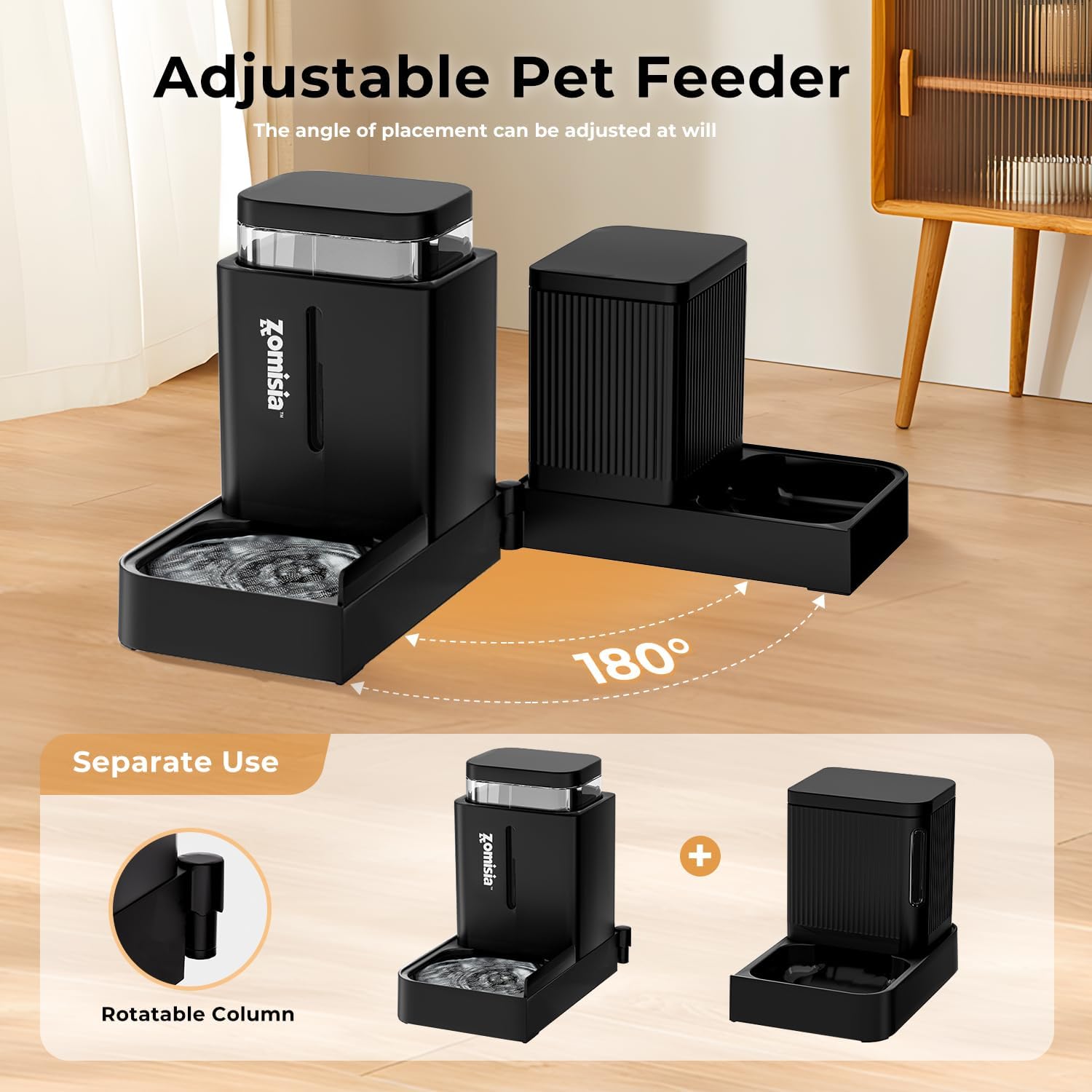 Detalle 2 de ZOMISIA Automatic Cat Feeder 3 L dispenser