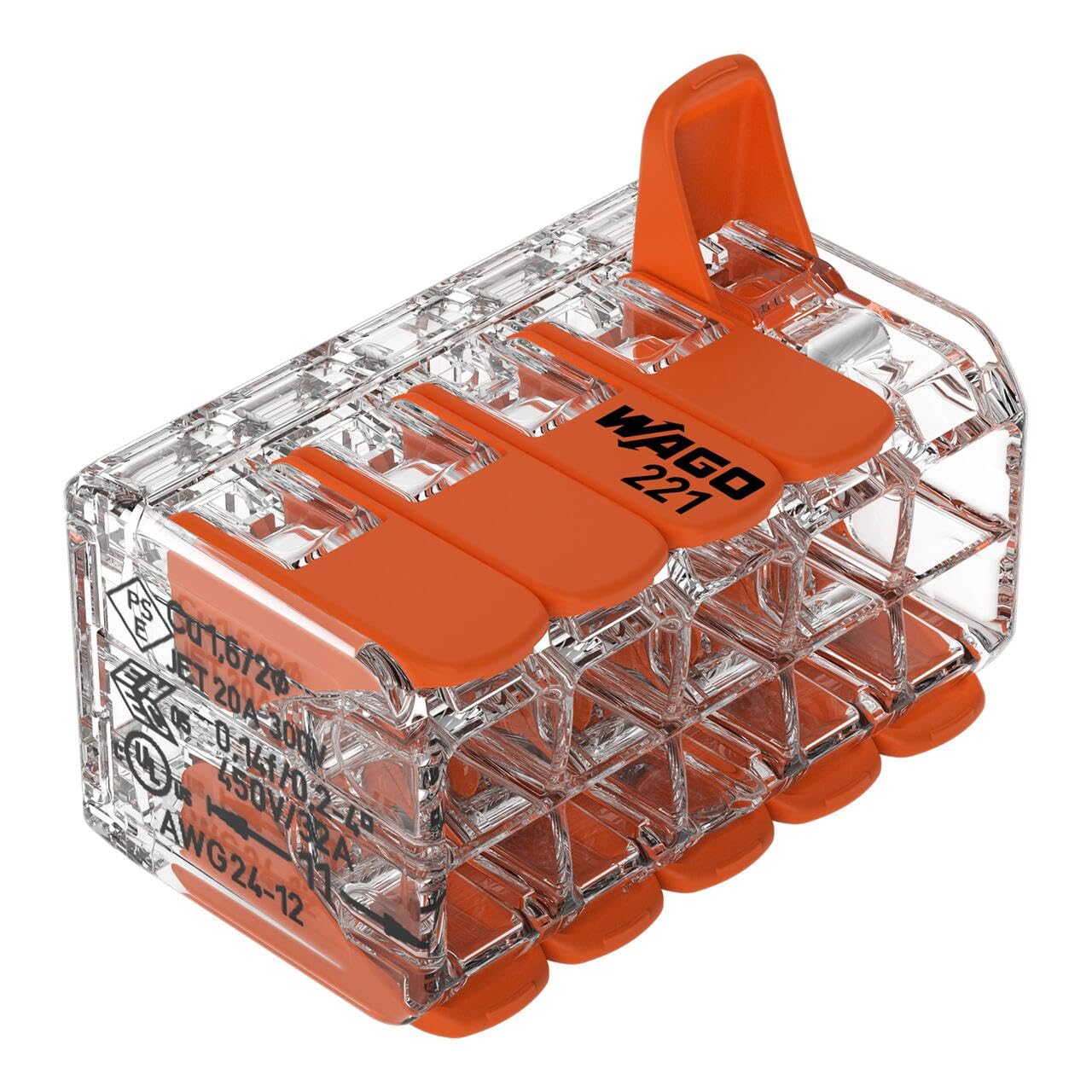 Detalle de WAGO 221-420 Lot de 15 bornes à levier 10 conducteurs