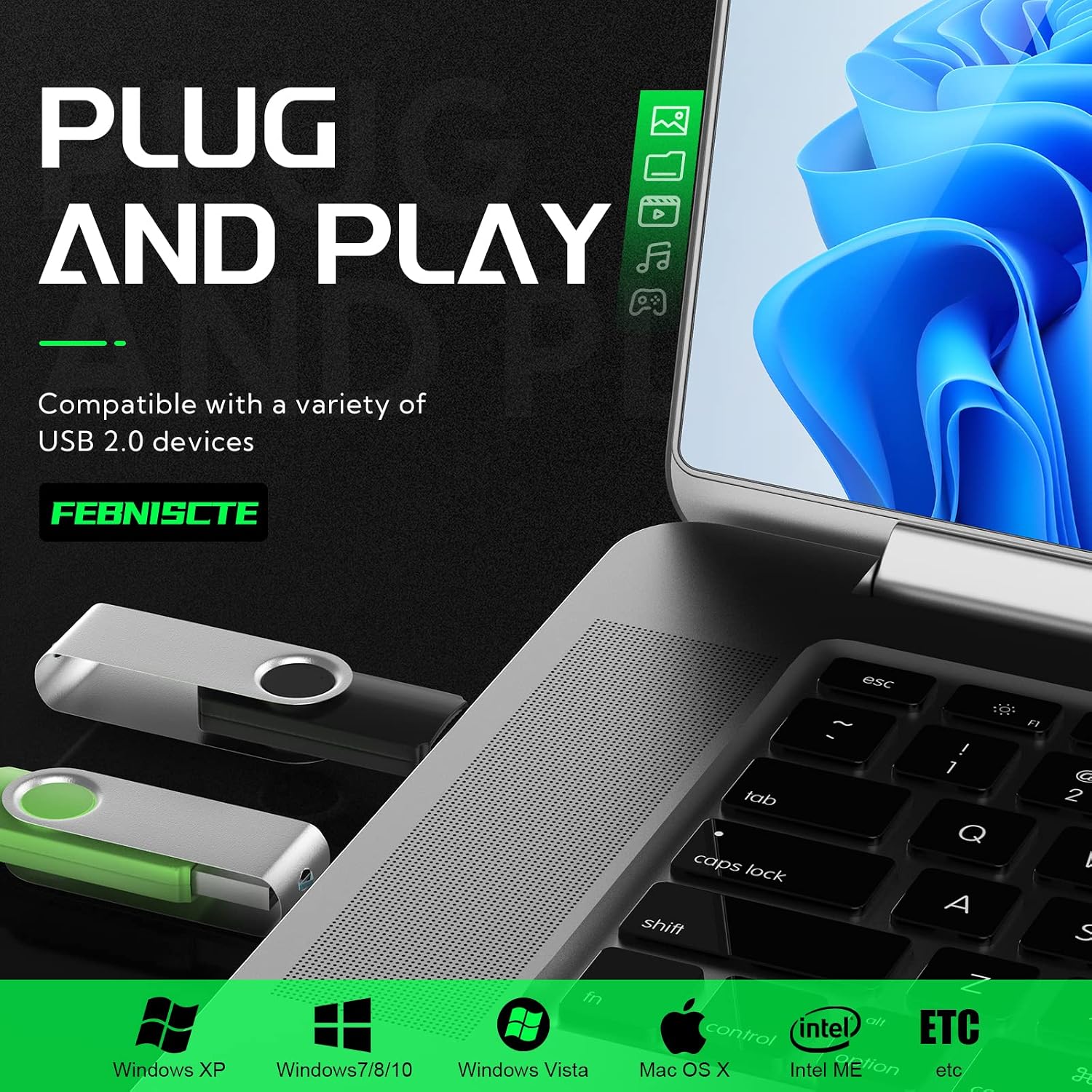 Thumbnail 2 de FEBNISCTE USB Sticks 16 GB bunt 10er