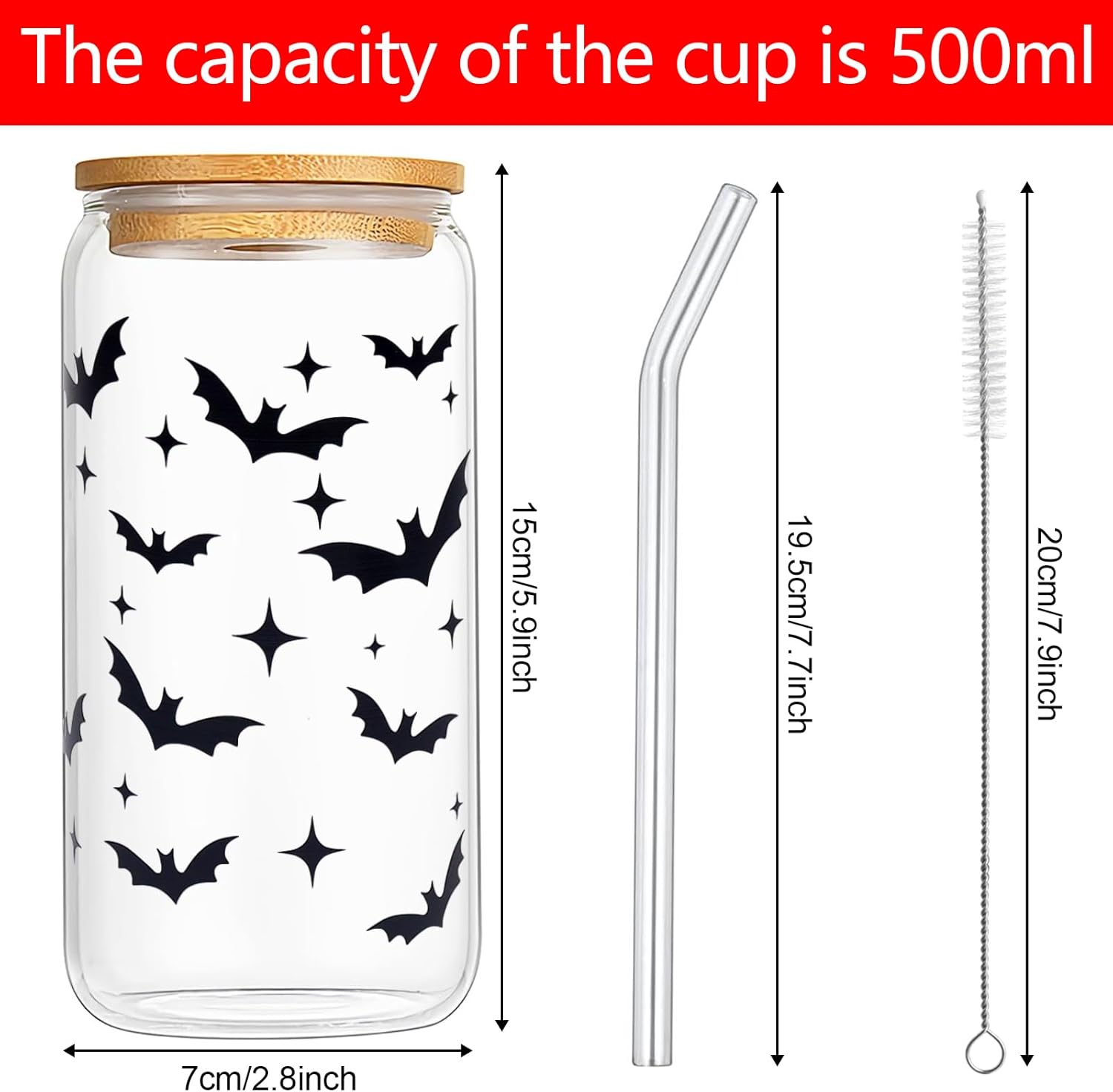 Thumbnail 1 de Halloween Becher 500 ml Trinkglas 🎃