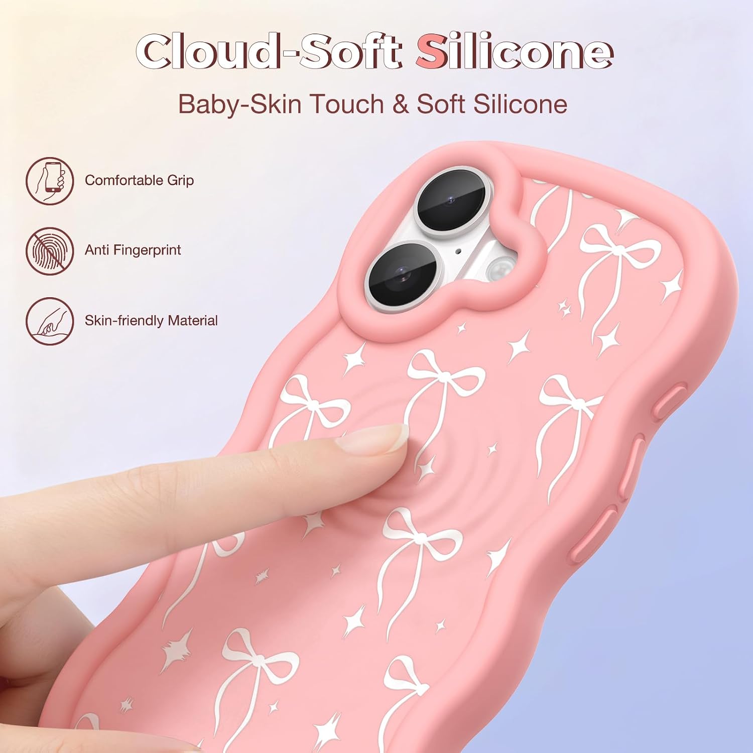 Detalle de iPhone 16 silicone case, CASBST 6.1 inch