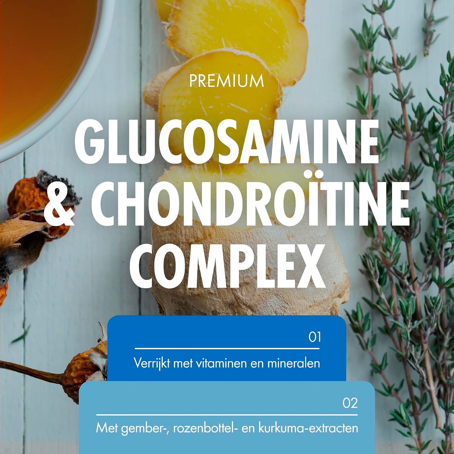 Thumbnail 5 de Incite Nutrition glucosamine- en chondroïtinecomplex met MSM, vitamine C en 120 capsules