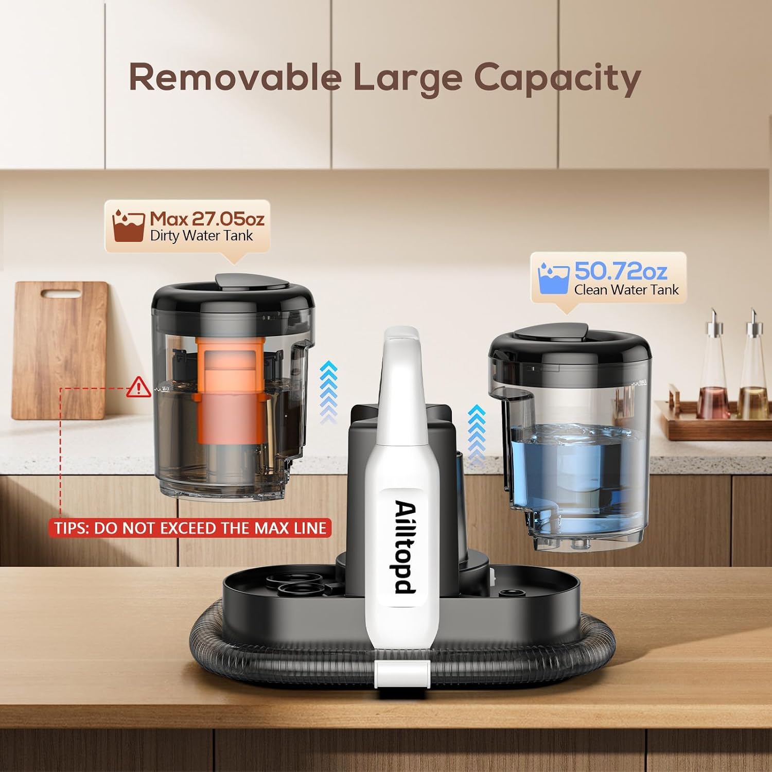 Thumbnail 3 de Ailltopd Portable Carpet Cleaner 1.5L Tank
