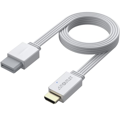 Detalle de AUTOUTLET Wii to HDMI Converter 1080P - 150 cm Output Cable, Compatible with Nintendo Wii/Wii U, HDTV and Monitors