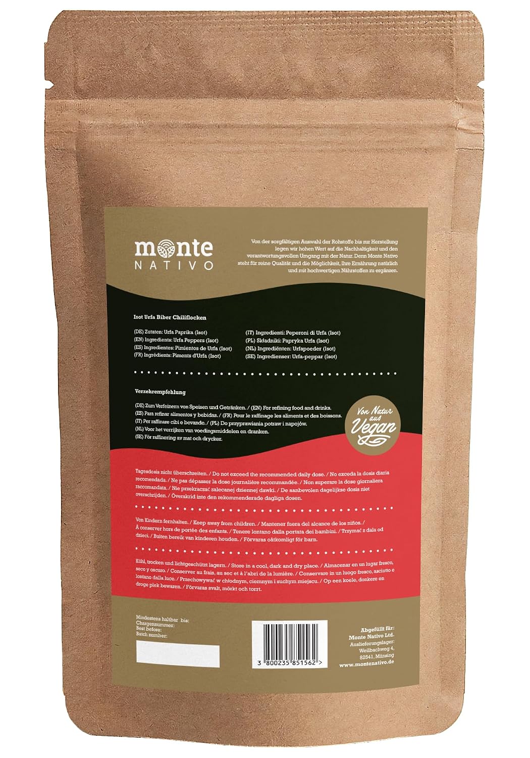 Detalle de Isot Biber Monte Nativo (Urfa Biber) – 150 g