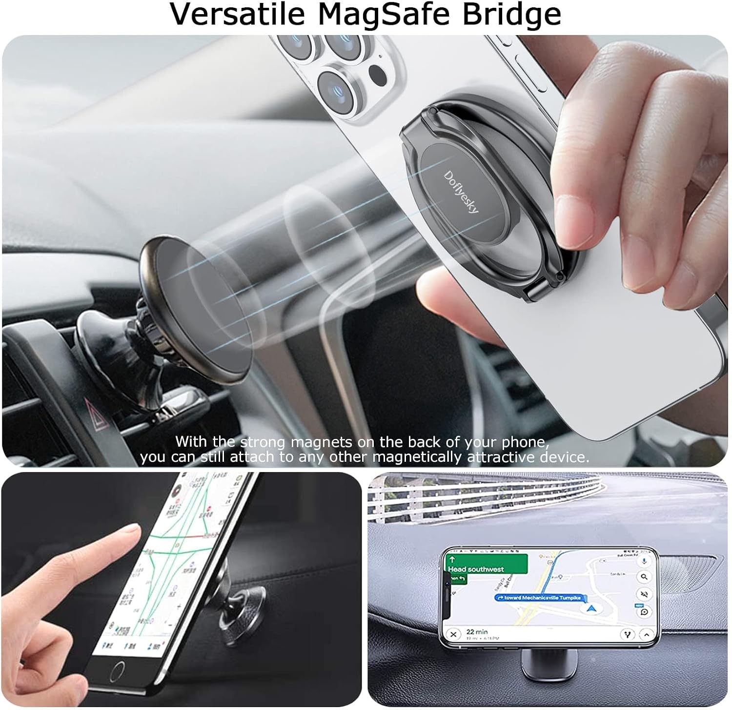 Detalle 2 de Doflyesky Magnetic Phone Ring Holder 4.5 lb