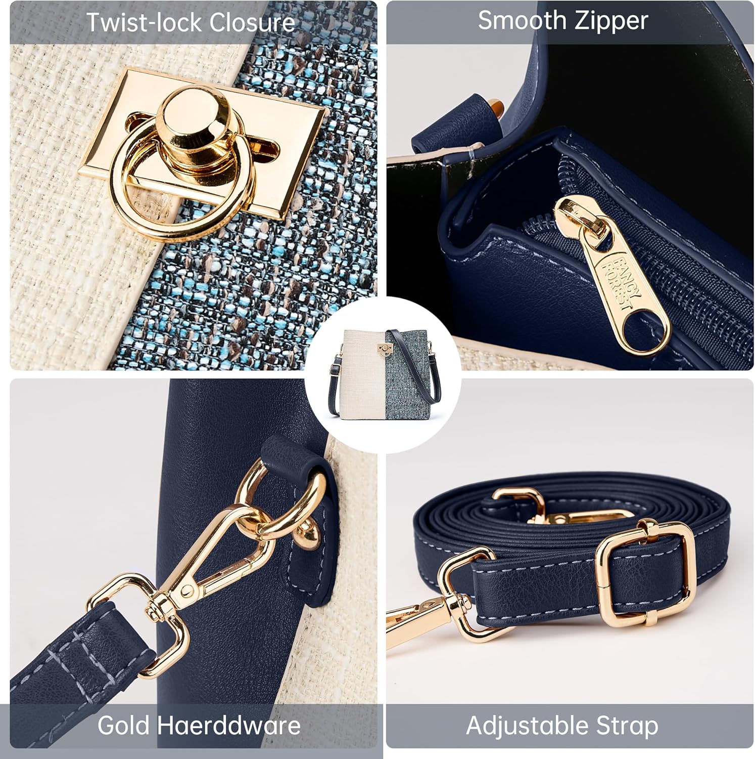 Detalle 2 de KALIDI FANCY FOREST All Seasons Cross Body Bag for Women