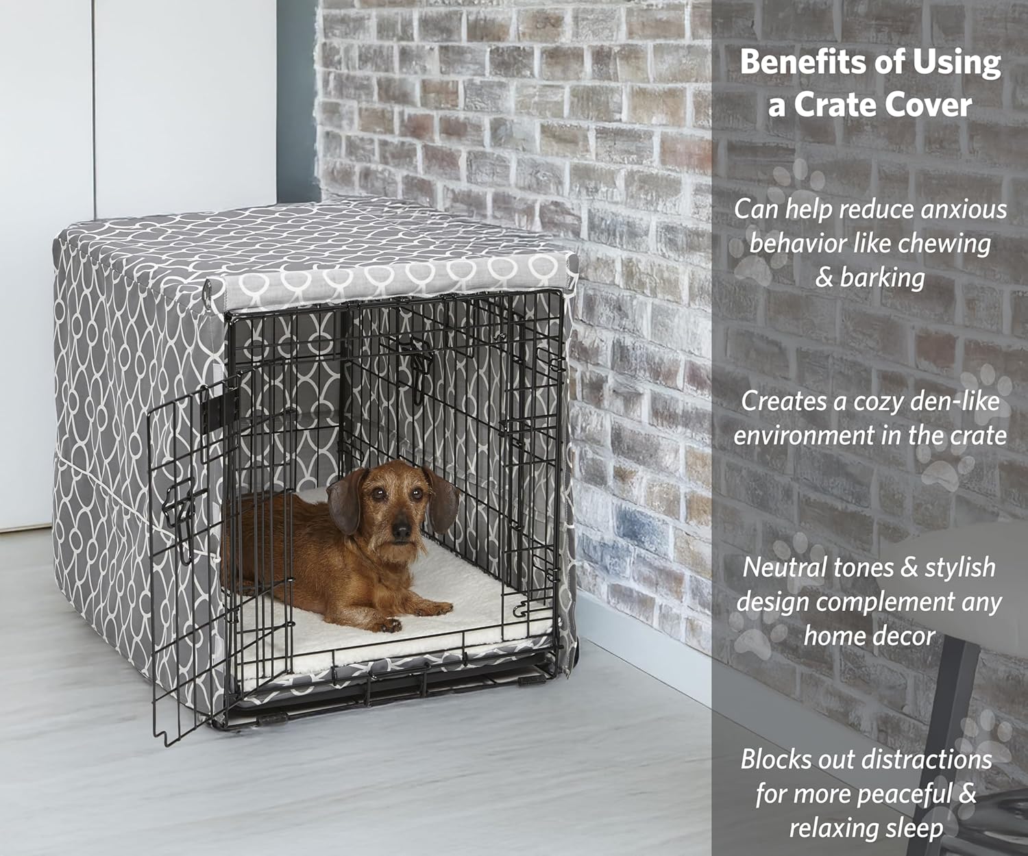 Detalle 2 de MidWest Homes for Pets CVR-30 Hundebox-Abdeckung mit Teflonschutz (Stoff, Sichtschutz) für 76-cm-Boxen